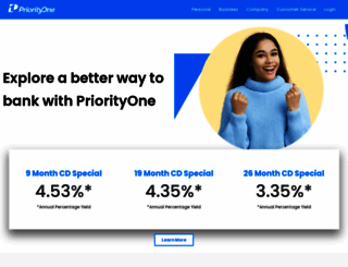 priorityonebank.com screenshot