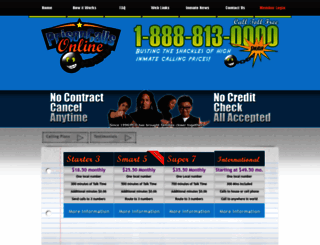 prisoncallsonline.com screenshot