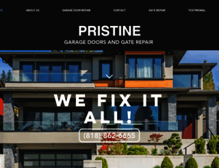 pristinegaragedoorsandgate.com screenshot