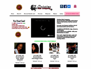pristinehaircompany.com screenshot