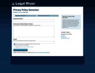 privacy-policy-generator.legalriver.com screenshot