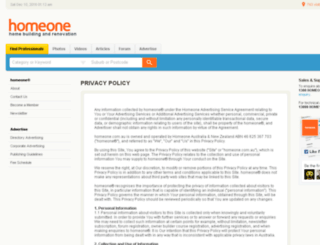 privacy.homeone.com.au screenshot
