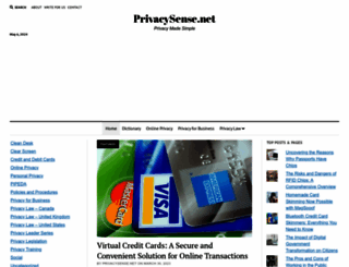 privacysense.net screenshot