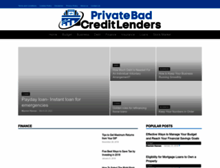 private-bad-credit-lenders.com screenshot