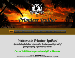 privateerleather.com screenshot