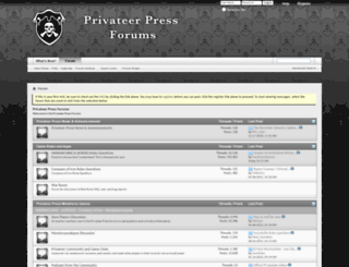 privateerpressforums.com screenshot