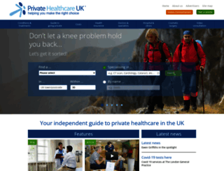 privatehealthcare.co.uk screenshot