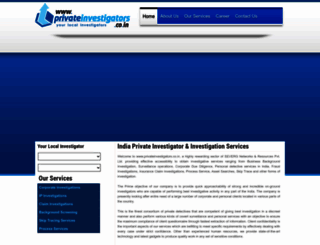 privateinvestigators.co.in screenshot