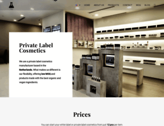 privatelabel-beauty.com screenshot