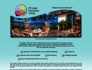 privateparadisevillas.com screenshot