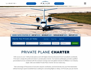 privateplanecharter.com screenshot
