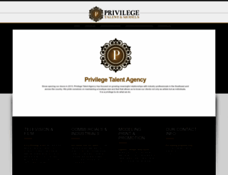 privilegetalentagency.com screenshot