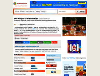 prizebondlodhi.com.webstatdata.com screenshot