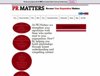 prmatters.org screenshot
