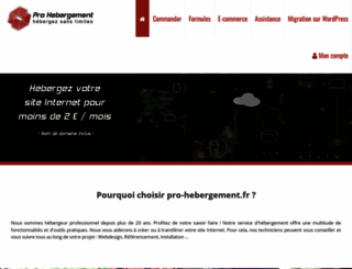 pro-hebergement.fr screenshot
