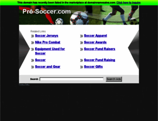 pro-soccer.com screenshot