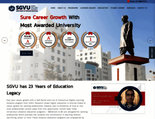 pro.sgvu.edu.in screenshot