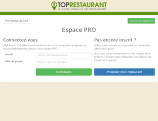 pro.toprestaurant.fr screenshot
