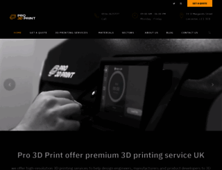 pro3dprint.co.uk screenshot
