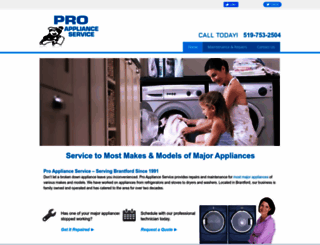 proapplianceservice.ca screenshot