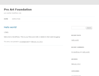 proartfoundation.org screenshot