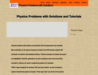 problemsphysics.com screenshot