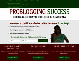 probloggingsuccess.com screenshot