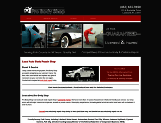 probodyshoplakeland.com screenshot