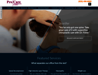 procarechiropractic.com screenshot