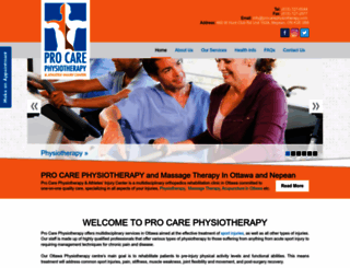 procarephysiotherapy.com screenshot