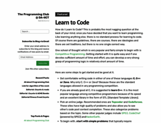 proclubdaiict.wordpress.com screenshot