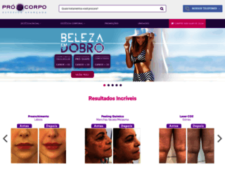 procorpoestetica.com.br screenshot