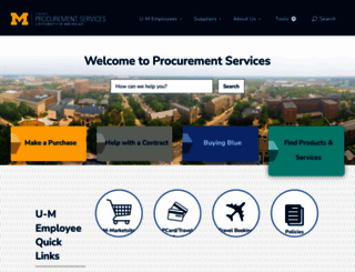 procurement.umich.edu screenshot