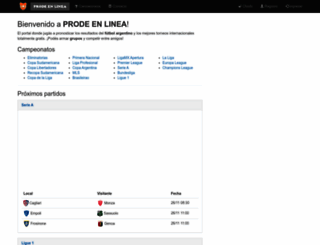 prodeenlinea.com.ar screenshot