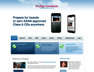 prodigyanesthesia.com screenshot