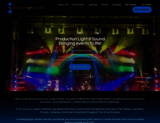 productionlightandsound.com screenshot