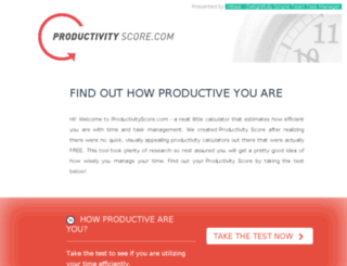 productivityscore.com screenshot
