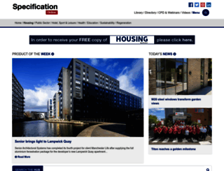 products.housingspecification.com screenshot