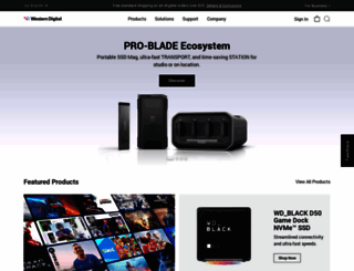 products.wd.com screenshot