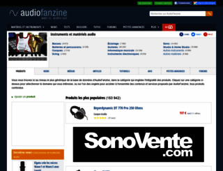 produits.audiofanzine.com screenshot