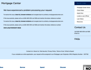 profedcu.mortgagewebcenter.com screenshot