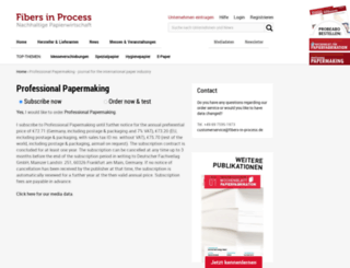 professional-papermaking.com screenshot