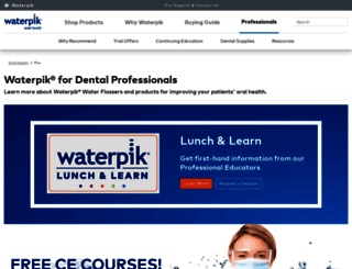 professional.waterpik.com screenshot