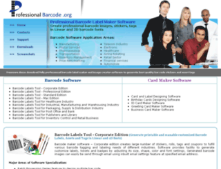 professionalbarcode.org screenshot