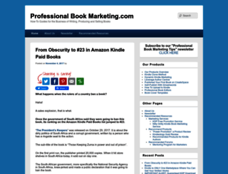 professionalbookmarketing.com screenshot