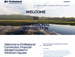 professionalconnection.co.uk screenshot