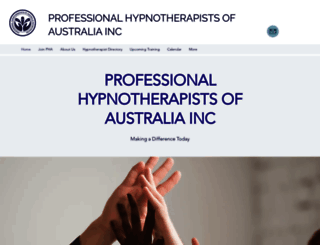 professionalhypnotherapists.com.au screenshot