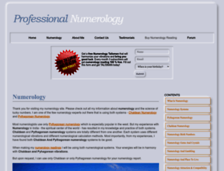 professionalnumerology.com screenshot