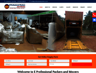 professionalpackers.co.in screenshot