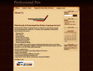 professionalpenwriters.com screenshot